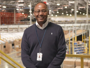 Greg Charles in a large distribution center